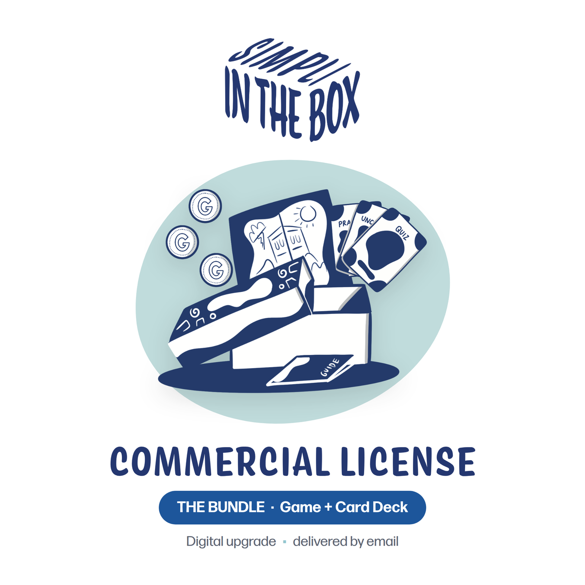 SIMPLI IN THE BOX - BASED ON B LAB STANDARDS - COMMERCIAL LICENSE - UPGRADE - THE BUNDLE [THE GAME STANDARD EDITION + CARD DECK ADVANCED EDITION]